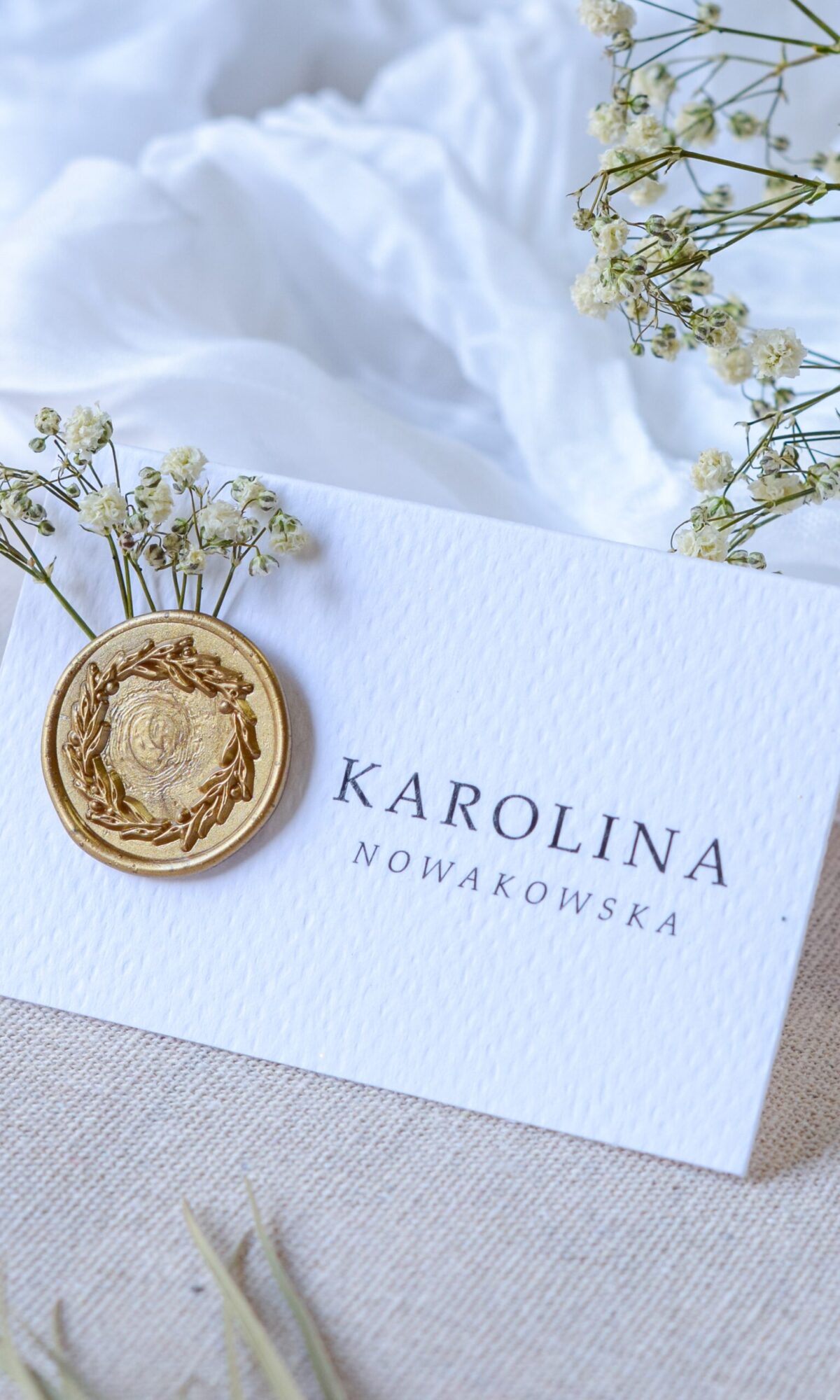 Winietka z lakiem i gipsówką Wzór WI-02