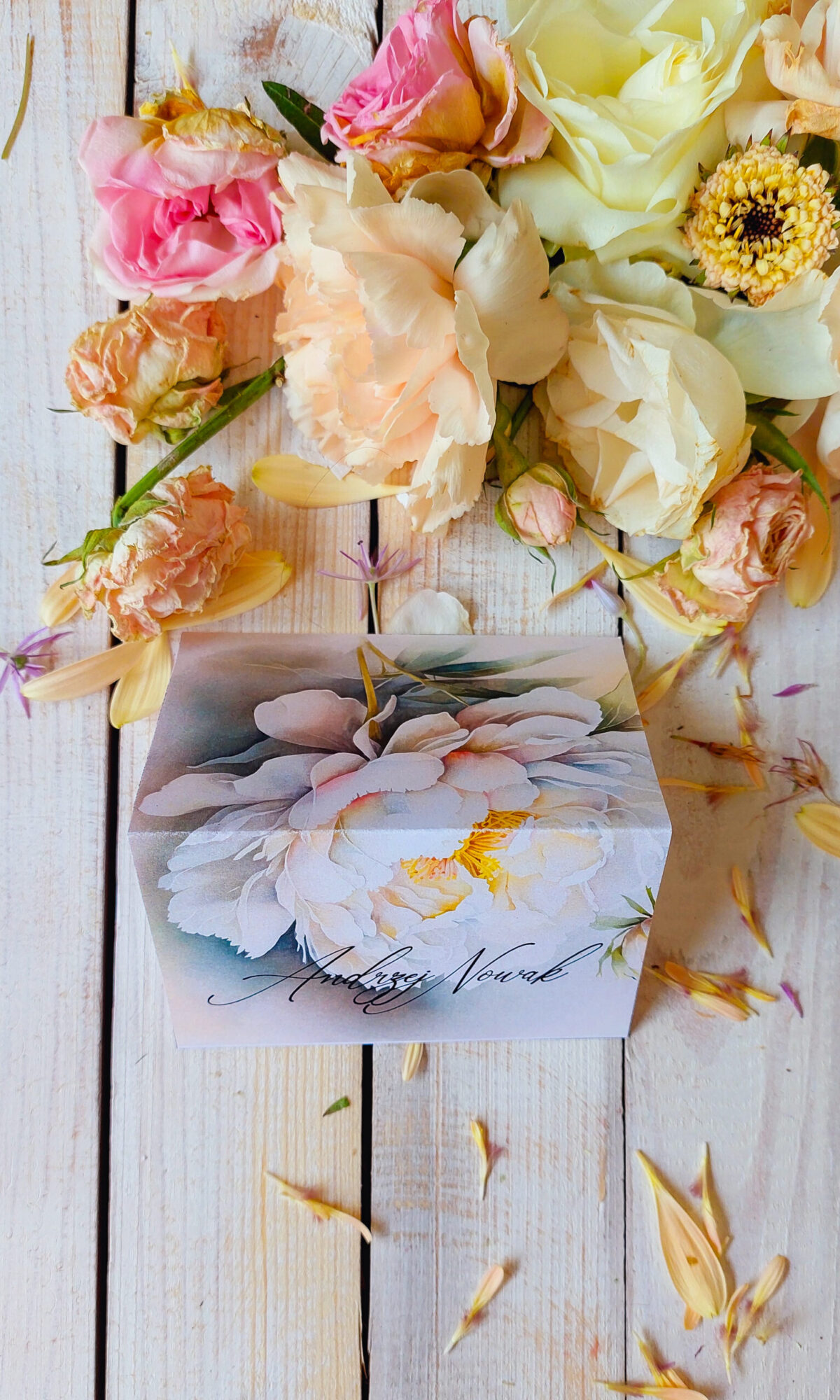 Winietka weselna z motywem kwiatowym WI-27