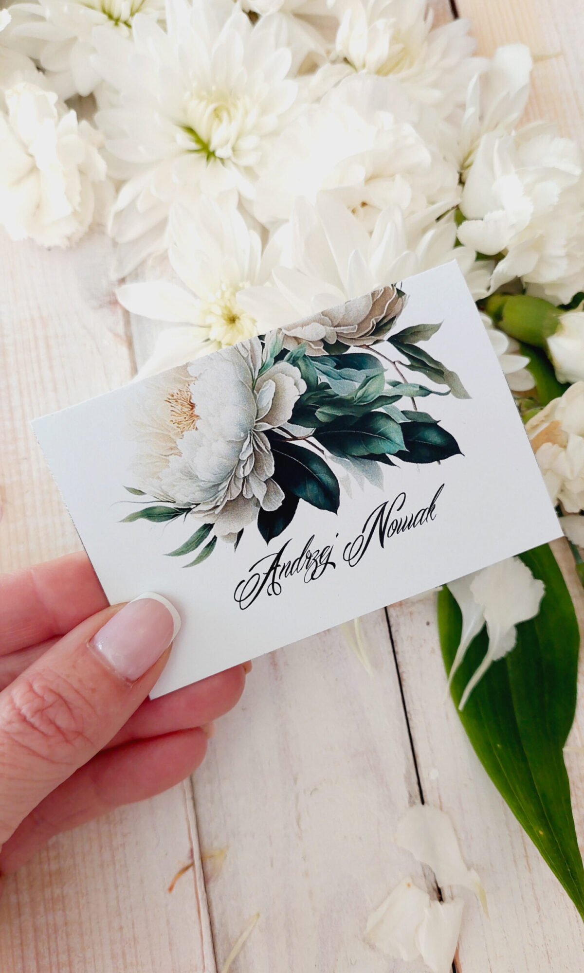 Złocona winietka weselna z motywem kwiatowym WI-30