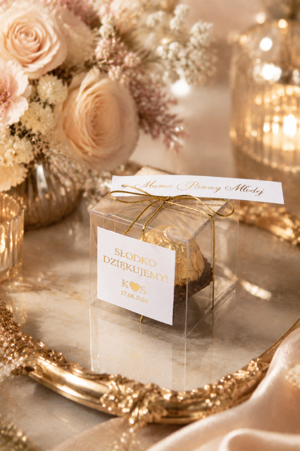 Ferrero rocher winietka z podziękowaniem dla gości 2w1 WI-37