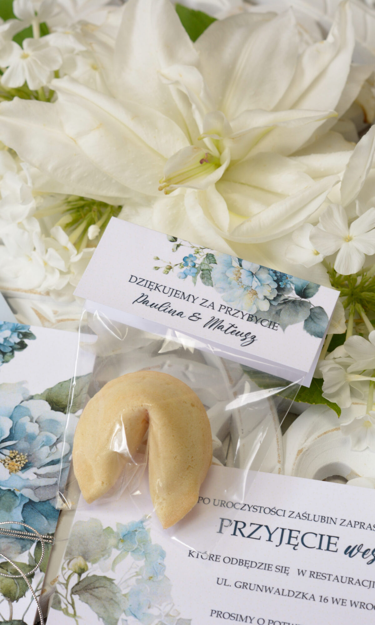 Podziękowania dla gości weselnych, ciasteczka z wróżbą PDZ-11