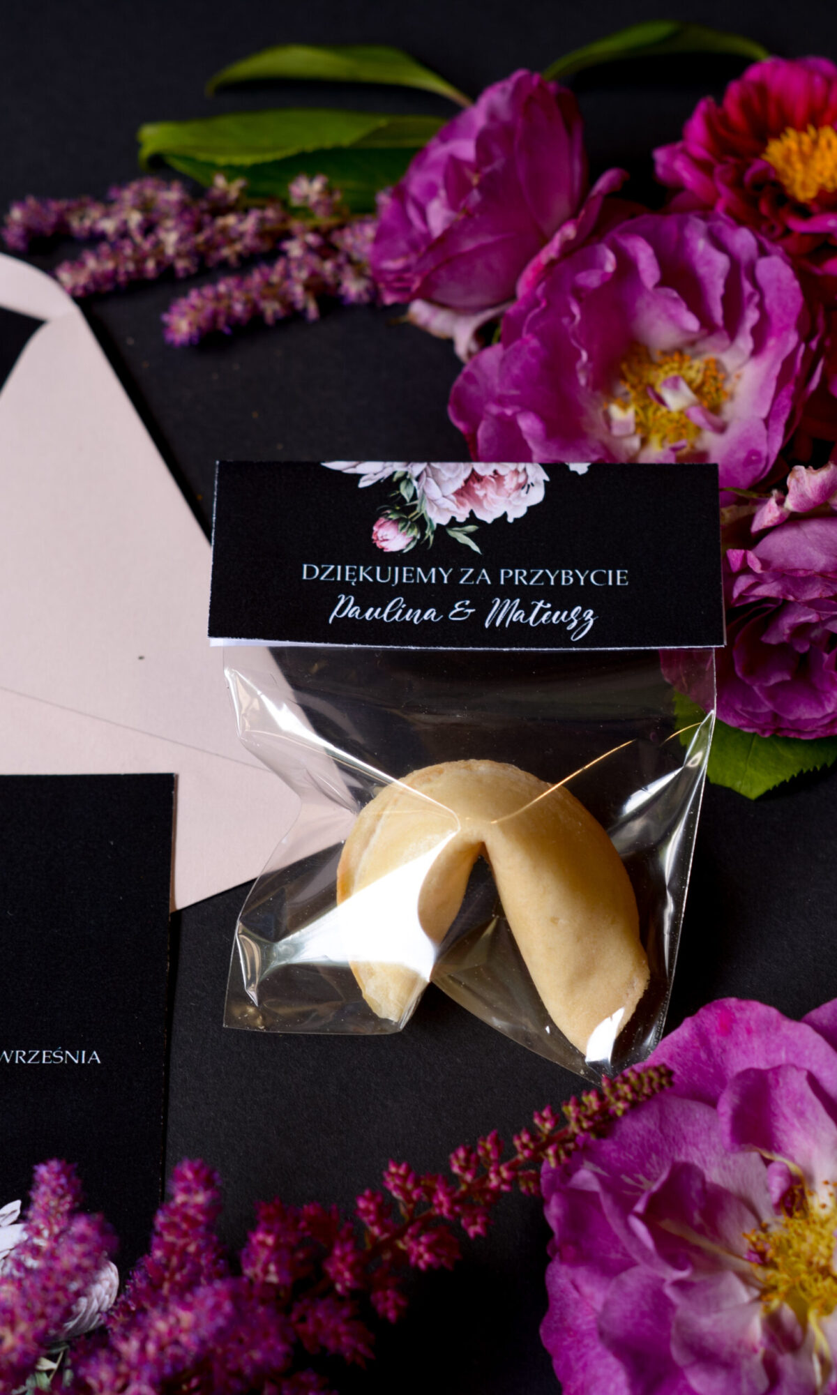Podziękowania dla gości weselnych, ciasteczka z wróżbą PDZ-03