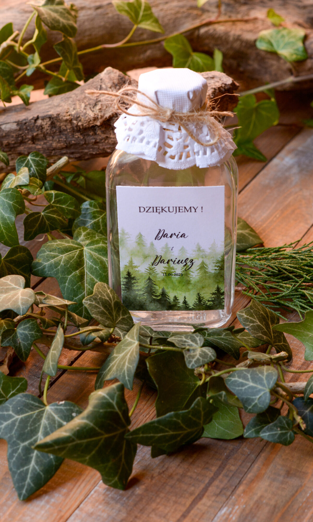 Prezent dla gości weselnych, buteleczki 100 ml PDZ-08