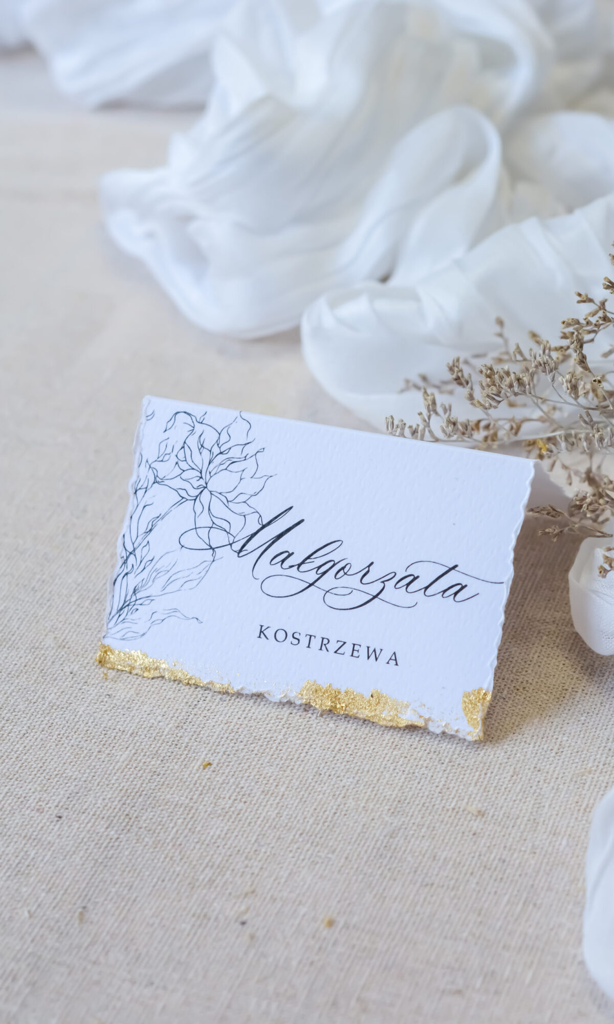 Złocone winietki z rwanym brzegiem WI-11