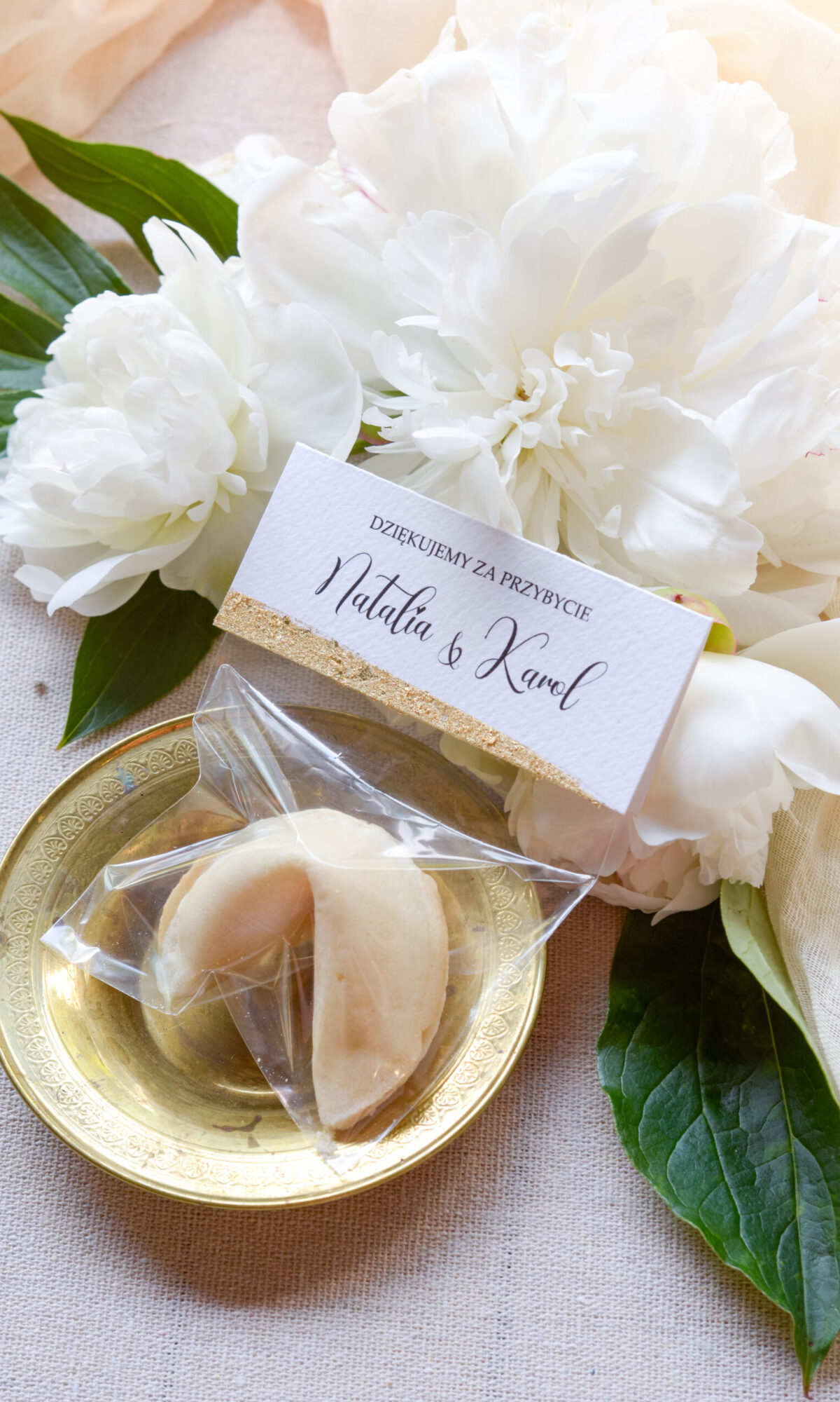 Podziękowania dla gości weselnych, ciasteczka z wróżbą PDZ-04