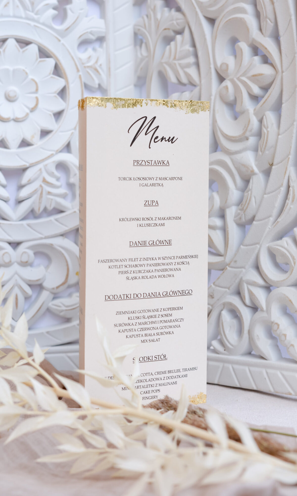 Menu weselne stojące MN-03