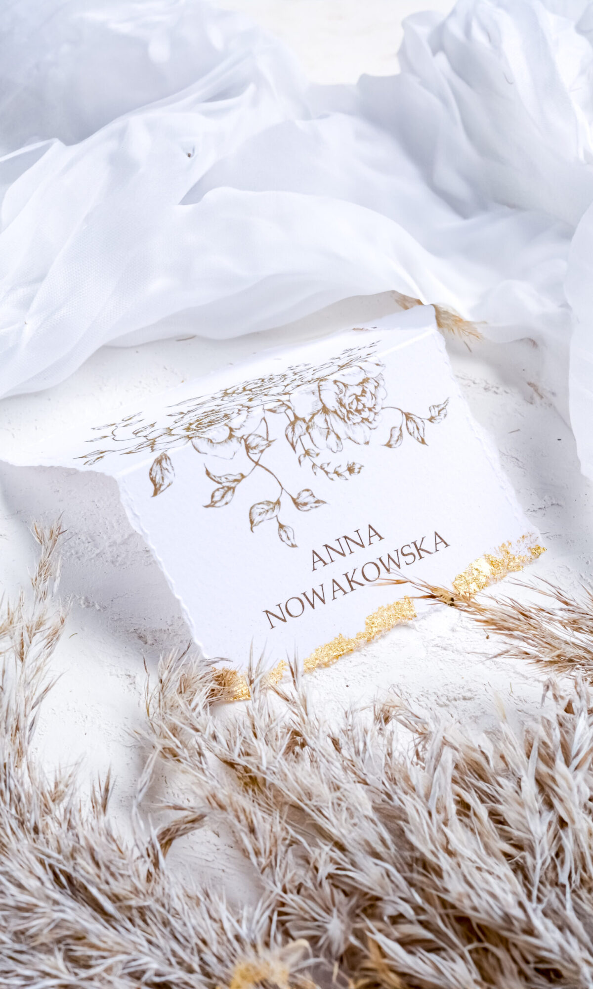 Winietka na stół z płatkami złota WI-03