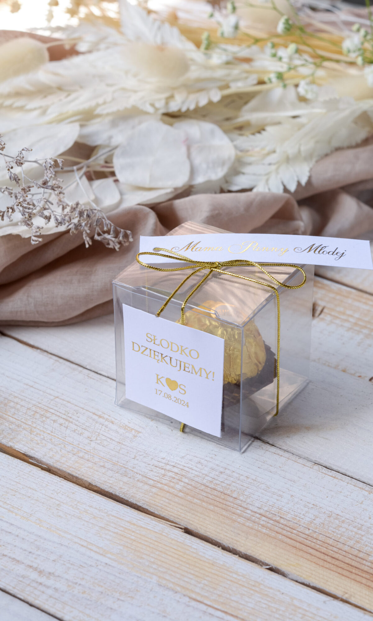 Ferrero rocher winietka z podziękowaniem dla gości 2w1 WI-37