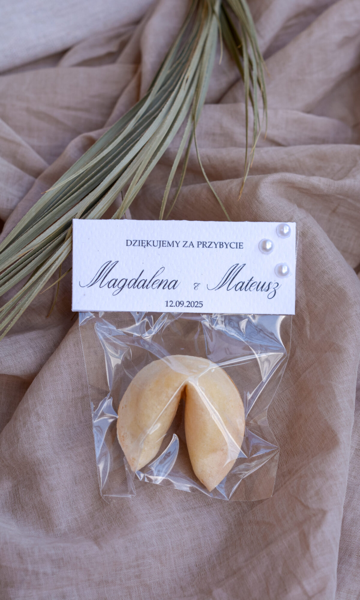 Podziękowania dla gości weselnych, ciasteczka z wróżbą PDZ-12