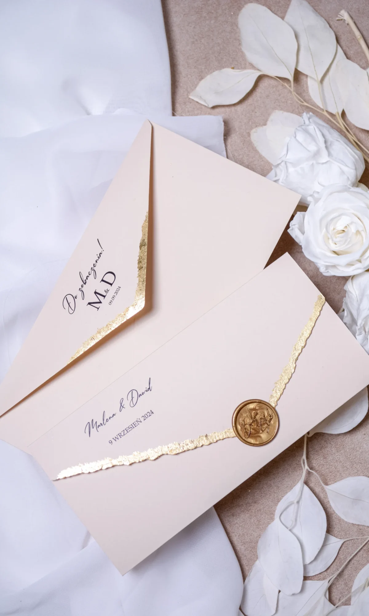 Składane zaproszenia ślubne Wz-123