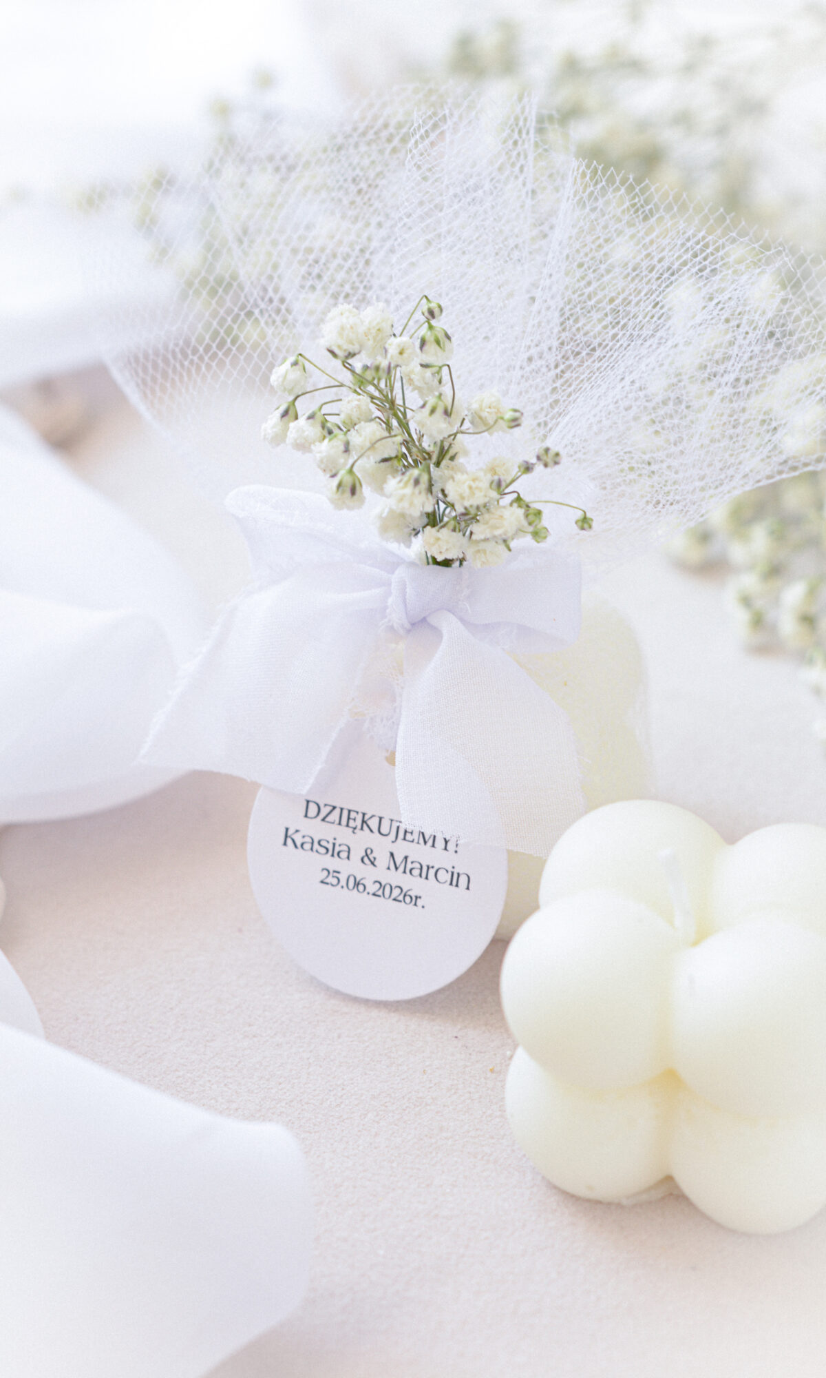 MINI ŚWIECA SOJOWA BUBBLE - PODZIĘKOWANIA DLA GOŚCI WESELNYCH PDZ-14