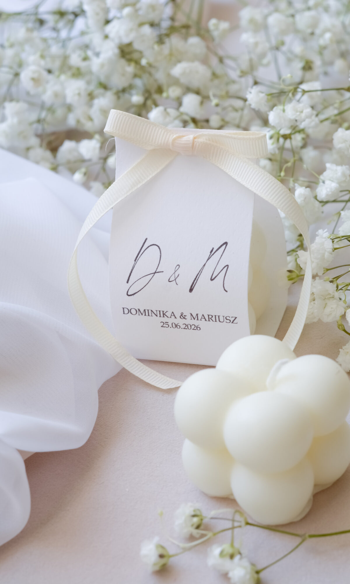 MINI ŚWIECA SOJOWA BUBBLE - PODZIĘKOWANIA DLA GOŚCI WESELNYCH PDZ-19