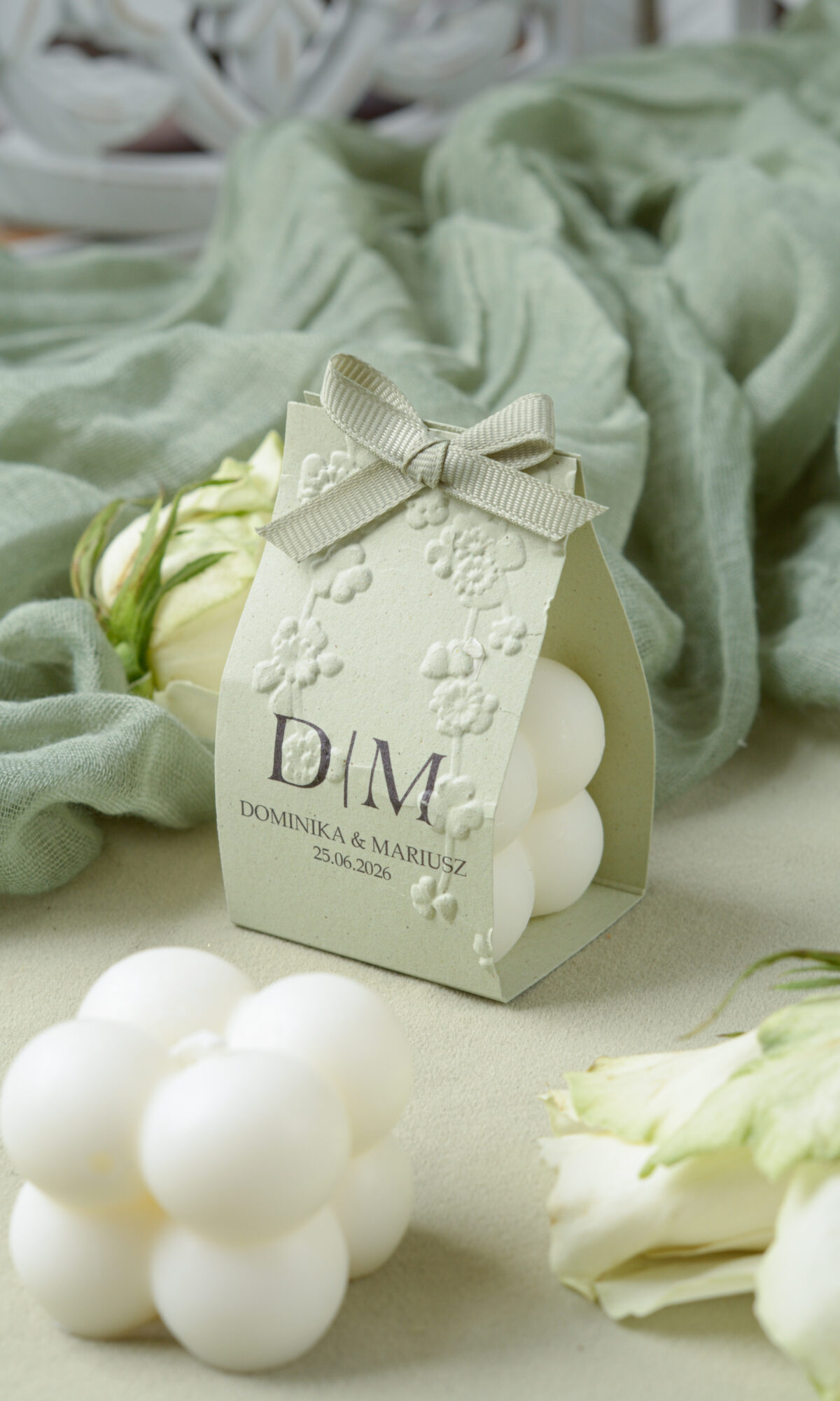 MINI ŚWIECA SOJOWA BUBBLE - PODZIĘKOWANIA DLA GOŚCI WESELNYCH PDZ-17