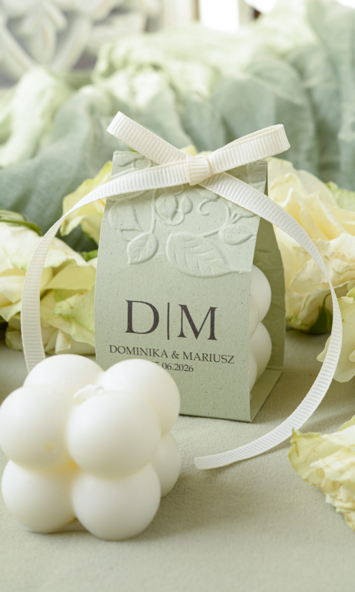 MINI ŚWIECA SOJOWA BUBBLE - PODZIĘKOWANIA DLA GOŚCI WESELNYCH PDZ-23