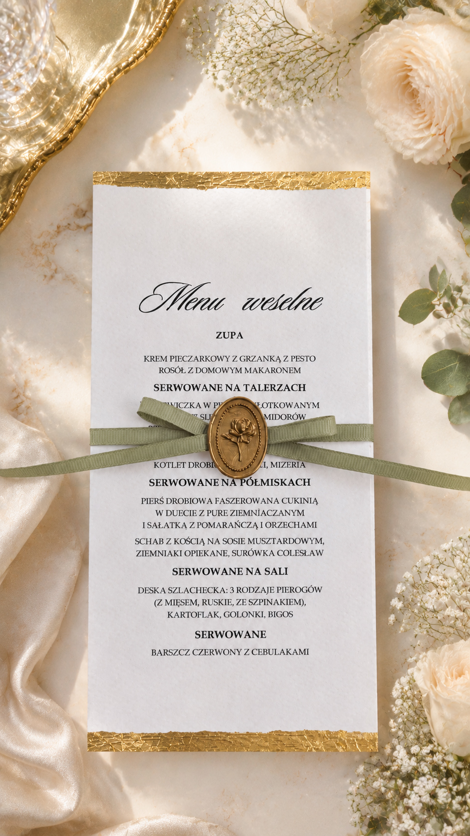 Menu weselne z lakiem MN-11