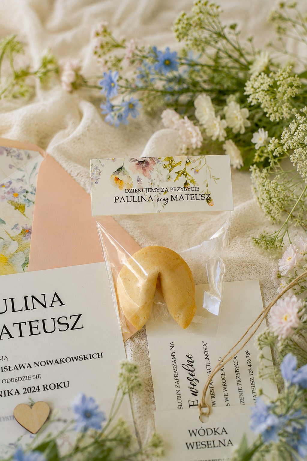 Podziękowania dla gości weselnych, ciasteczka z wróżbą PDZ-35